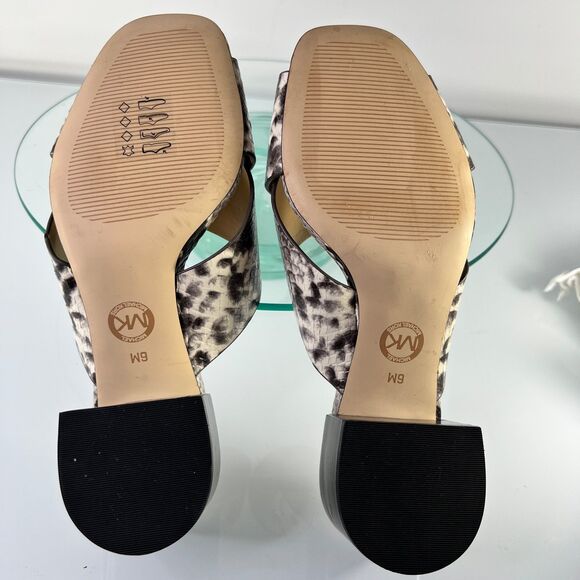 MICHAEL Michael Kors Abbott Crisscross Mules Snake Embossed Leather Chunky - Picture 8 of 8